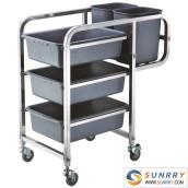 Stainless Steel Dish Collecting Cart