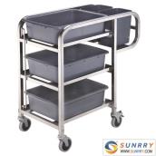 Stainless Steel Dish Collecting Cart