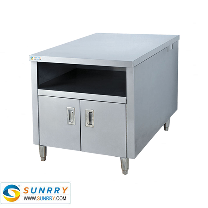 Stainelss steel work bench with cabinet